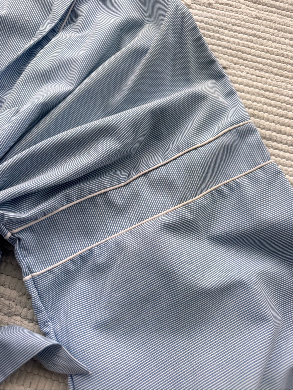 Vintage Pierre Cardin Blue Stripe Robe Duster Kimono Lounge Coverup OS - Picture 10 of 14